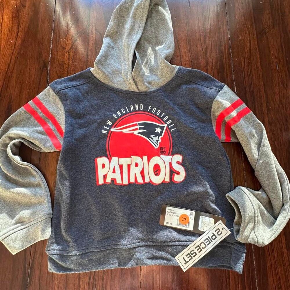 Nfl Grey and Navy Hoodie